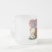 クラシックマグ11オズ。ママラブパーフェクトギフト フロストグラスマグカップ (正面左)