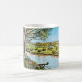 クラシックマグ – '太陽に照らされた平野を測量する' コーヒーマグカップ (中央)