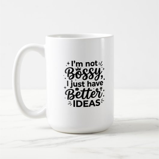 クラシックマグ 470ml - Bossy Brew コーヒー好き コーヒーマグカップ (左)
