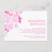 クラシックマゼンタフローラチ結婚ノイスリー詳細 エンクロージャーカード (正面)