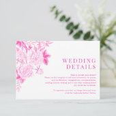 クラシックマゼンタフローラチ結婚ノイスリー詳細 エンクロージャーカード (スタンド正面)