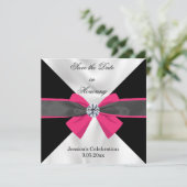 クラシックマゼンタボウ付き白黒ドレープ セーブザデート (スタンド正面)