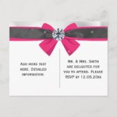 クラシックマゼンタボウ付き白黒ドレープ 案内ポストカード (裏面)