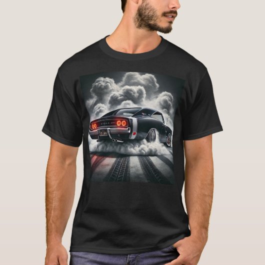 クラシックマッスルカーのパワーを解放 Tシャツ (正面)