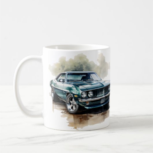 クラシックマッスルカー コーヒーマグカップ (左)