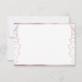 クラシックマットバラ金ゴールド葉ウェディングRSVPカード サンキューカード (裏面)