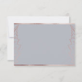 クラシックマットバラ金ゴールド葉ウェディングRSVPカード サンキューカード (裏面)