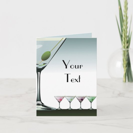 クラシックマルティニカクテルノートカード カード (正面)