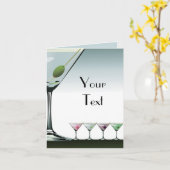 クラシックマルティニカクテルノートカード カード (黄色い花)