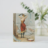 クラシックマルディグラスウーマン ポストカード (スタンド正面)