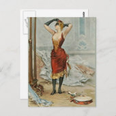 クラシックマルディグラスウーマン ポストカード (正面/裏面)