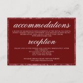 クラシックマルーンエレガントウェディング エンクロージャーカード (正面)