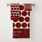 クラシックマルーンエレガントミニマルモダン主義モノグラム バスタオルセット (インサイチュ)