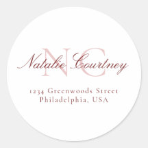 クラシックマルーンミニマリストツモノグラム