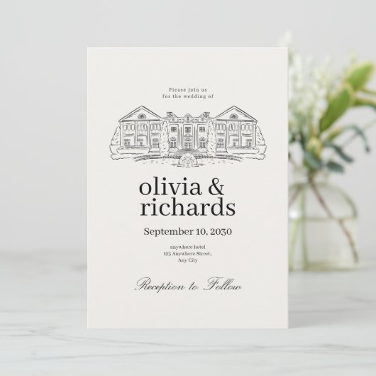 クラシックマンション結婚式招待状 招待状 (スタンド正面)