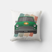 クラシックミニカーグリーン クッション (正面)