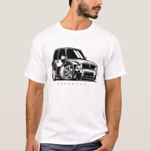 クラシックミニクラブマン漫画アートカーマニア Tシャツ