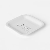 クラシックミニマエレガントモダンリスト白黒 ペーパープレート (傾斜あり)