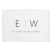 クラシックミニマエレガントモダンリスト白黒 枕カバー (正面)