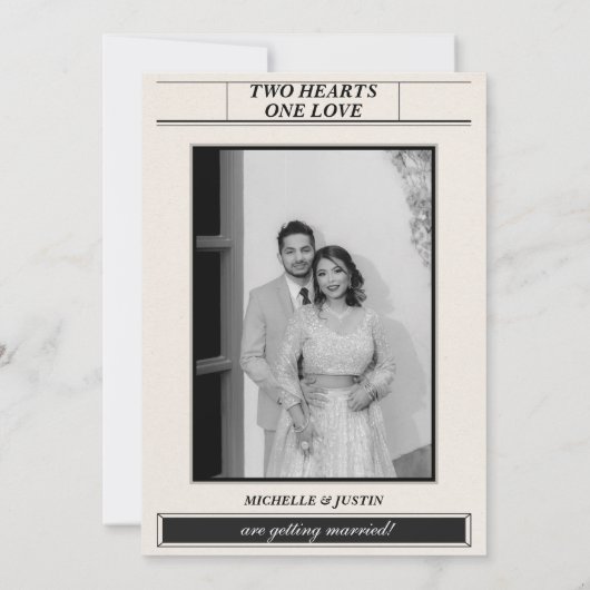 クラシックミニマエレガントラ結婚スの写真救: セーブザデート (裏面)