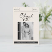 クラシックミニマエレガントラ結婚ム写真 サンキューカード (スタンド正面)