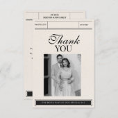クラシックミニマエレガントラ結婚ム写真 サンキューカード (正面/裏面)