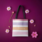 クラシックミニマカラフルル夏ストライプ美術 トートバッグ