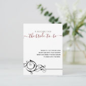 クラシックミニマモダンリストブライダルシャワーレシピ シーズンポストカード (スタンド正面)