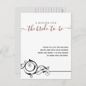 クラシックミニマモダンリストブライダルシャワーレシピ シーズンポストカード (正面/裏面)