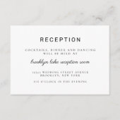 クラシックミニマモダンリストブラックウェディング エンクロージャーカード (正面)