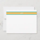 クラシックミニマモノグラムのリシンプルイエローグリーン ノートカード (正面)