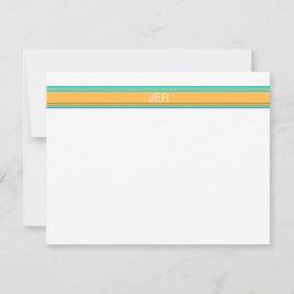 クラシックミニマモノグラムのリシンプルイエローグリーン ノートカード