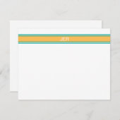クラシックミニマモノグラムのリシンプルイエローグリーン ノートカード (正面/裏面)