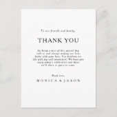 クラシックミニマリストありがとう披露宴カード ポストカード (正面)