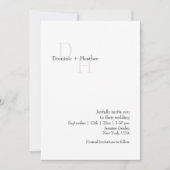 クラシックミニマリストのエレガ結婚ンス 招待状 (正面)