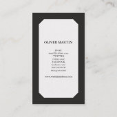 クラシックミニマリスト垂直ソーシャルメディア 名刺 (裏面)