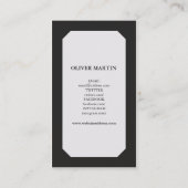 クラシックミニマリスト垂直ソーシャルメディア 名刺 (裏面)