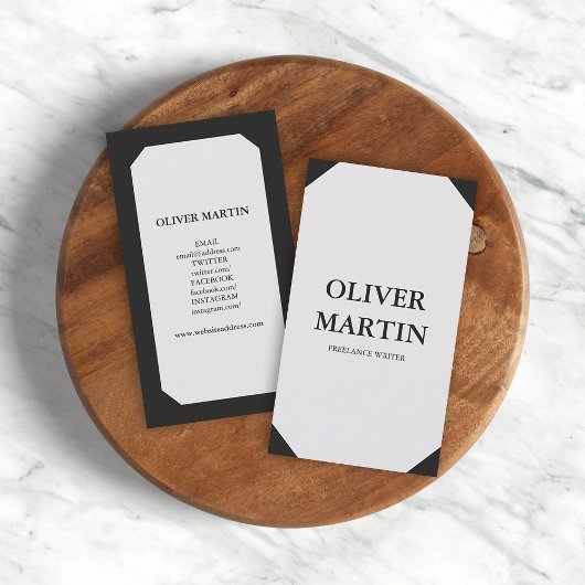 クラシックミニマリスト垂直ソーシャルメディア 名刺