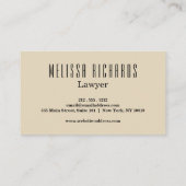 クラシックミニマリスト白黒 名刺 (裏面)