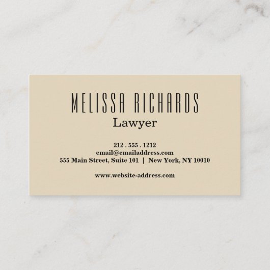 クラシックミニマリスト白黒 名刺 (裏面)