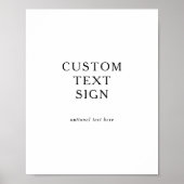 クラシックミニマルなカードとギフトカスタムサイン ポスター (正面)