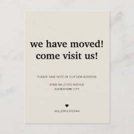 クラシックミニマルなソープストーン引っ越しました移動 案内ポストカード