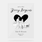 クラシックミニマルなライ結婚ンアート アクリルサイン (正面)