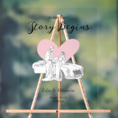 クラシックミニマルなライ結婚ンアート アクリルサイン (ニュートラル)