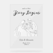 クラシックミニマルなライ結婚ンアート アクリルサイン (正面)