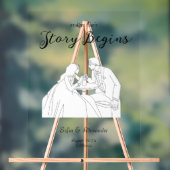 クラシックミニマルなライ結婚ンアート アクリルサイン (ニュートラル)