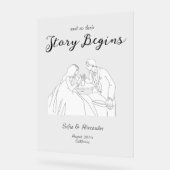 クラシックミニマルなライ結婚ンアート アクリルサイン (傾斜)