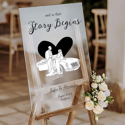 クラシックミニマルなライ結婚ンアート アクリルサイン