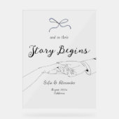 クラシックミニマルなライ結婚ンアート アクリルサイン (正面)