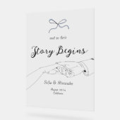 クラシックミニマルなライ結婚ンアート アクリルサイン (傾斜)